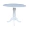 International Concepts Round 42, Round dual drop Leaf Pedestal Table, 35.5  inH, White, 42 W, 42 L, 35.5 in H, Wood, White K08-42DPT-6B - alternate 4